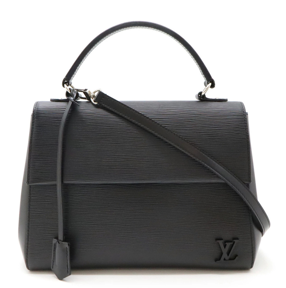 LOUIS VUITTON Epi Cluny 2way Shoulder Bag Hobo Leather Noir Black